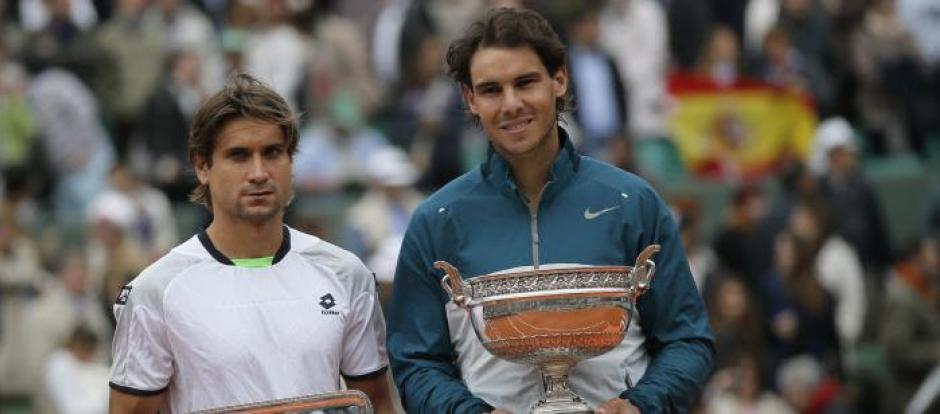 David Ferrer y Rafa Nadal en la final de 2013
