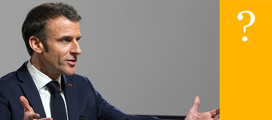 Emmanuel Macron caras