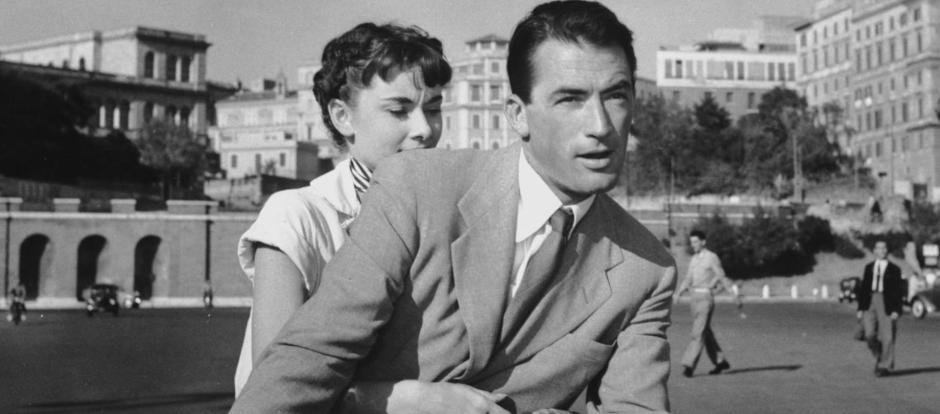 Gregory Peck y Audrey Hepburn en 'Vacaciones en Roma'