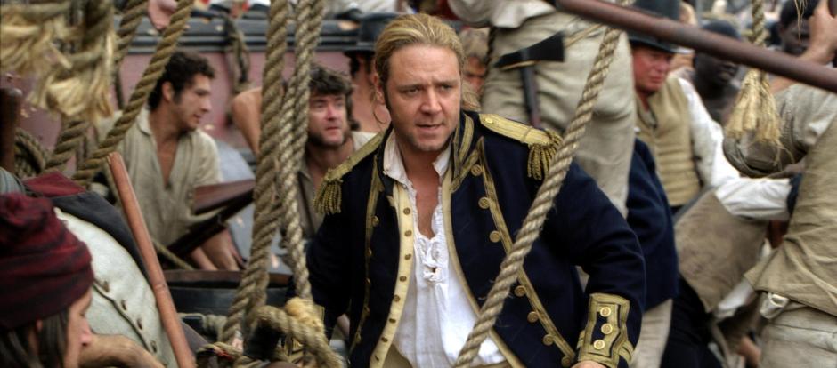 Russell Crowe en la película <i>Master and Commander</i>