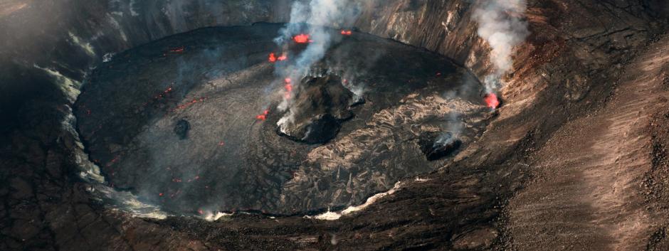 El volcan Kilauea es uno de los más recientes de las islas de Hawai