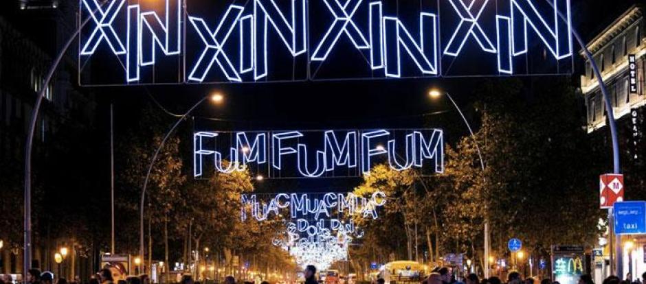 Luces navideñas en Barcelona