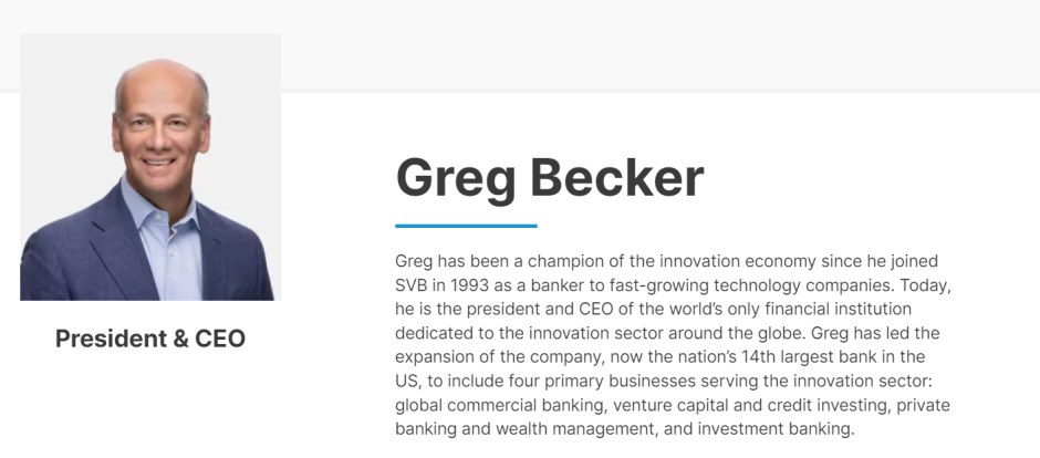 Greg Becker, CEO de Silicon Valley Bank