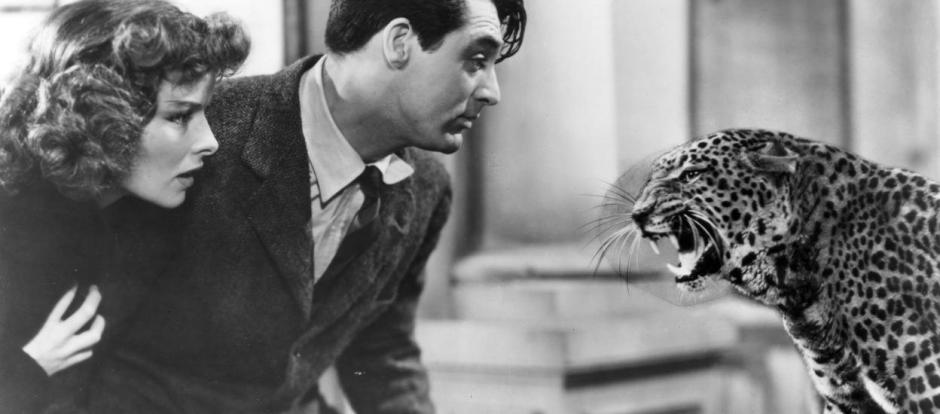 Katharine Hepburn y Cary Grant, en<i> La fiera de mi niña</i>