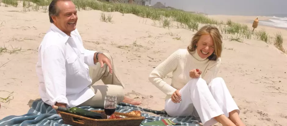 Jack Nicholson y Diane Keaton, en <i>Cuando menos te lo esperas</i>