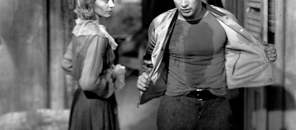 Marlon Brando y Vivien Leigh, en <i>Un tranvía llamado deseo</i>