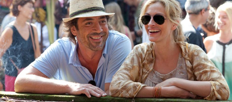 Javier Bardem y Julia Roberts, en <i>Come, reza, ama</i>