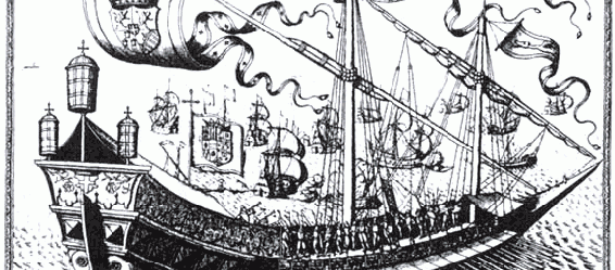 Galera española del siglo XVI, similar a las que participaron contra la Invencible Inglesa de 1589