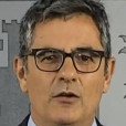 El ministro Félix Bolaños, durante su declaración en la Moncloa