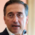 El ministro de Asuntos Exteriores, José Manuel Albares, durante el IV seminario 'España en el mundo' de la UIMP, en el Palacio de la Magdalena, a 21 de julio de 2026