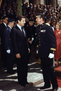 Saludo de S.M el Rey Don
Juan Carlos I, al Presidente
del Gobierno, D. Adolfo Suárez
González al finalizar el desfile
militar, 9 de mayo de 1978
