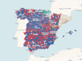 Mapa de resultados de las elecciones municipales 2023