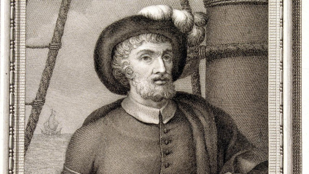 ELCANO, JUAN SEBASTIAN
NAVEGANTE ESPAÑOL. GUETARIA 1476-1526
GRABADO " VARONES ILUSTRES "