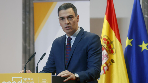 El presidente del Gobierno, Pedro Sánchez, en el acto que conmemora el Día de la Protección de Datos