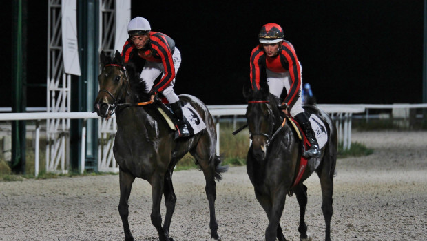 "Misstifly" y "She Wore No Jewels" , gemela de la Cuadra Sport HG en la 5ª carrera, "Premio Real Club Pineda"