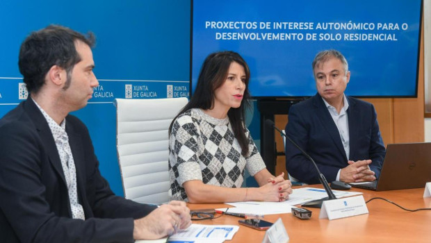 Rueda de prensa de la 'conselleira' de Vivienda de la Xunta, María Martínez