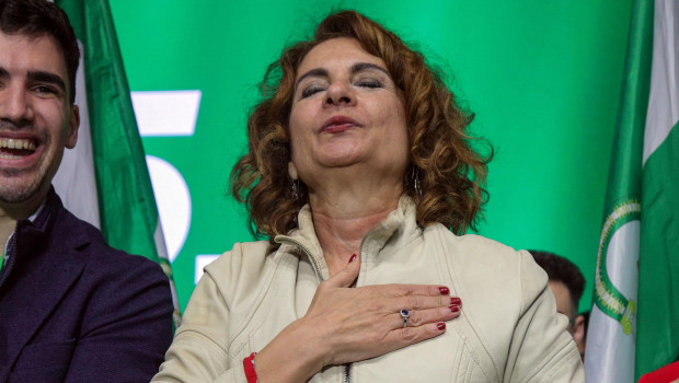 La vicepresidenta primera y ministra de Hacienda, María Jesús Montero, durante el Congreso del PSOE de Andalucía, en Armilla (Granada)