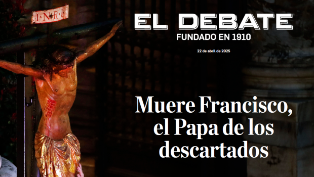 Extracto de la portada de El Debate con motivo de la muerte del Papa