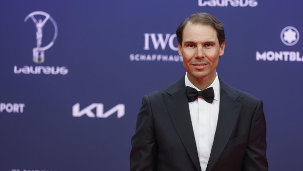 Rafa Nadal posa en la alfombra roja de los Premios Laureus