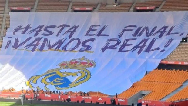 Mensaje que mostrará el fondo madridista en la final de la Copa del Rey ante el Barça