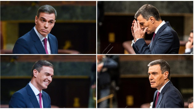 Pedro Sánchez, en la tribuna del Congreso de los Diputados