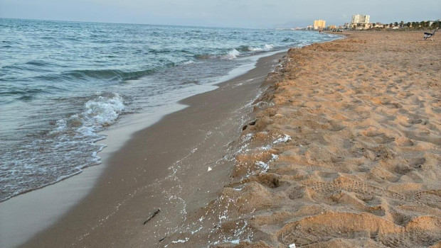 Vertido en la playa valenciana de Daimús.