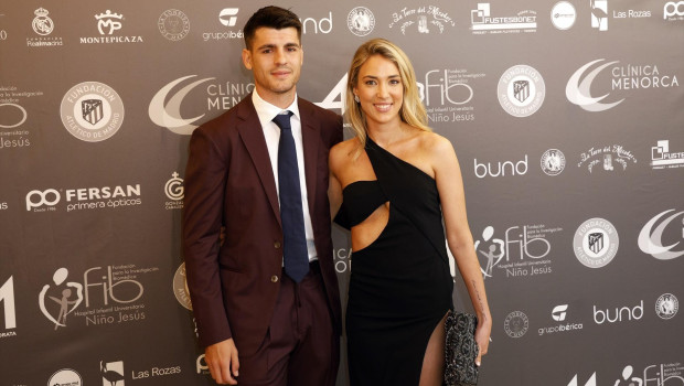 Álvaro Morata y Alice Campello en un acto benéfico