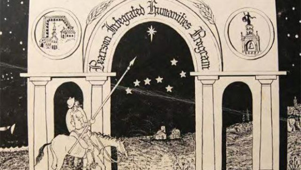 Sello del Programa de Humanidades Integradas Pearson, de la Universidad de Kansas en 1970