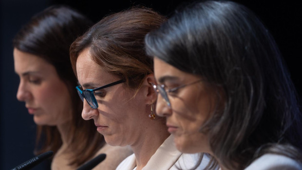 Las coportavoces de Más Madrid Rita Maestre, Mónica García y Manuela Bergerot