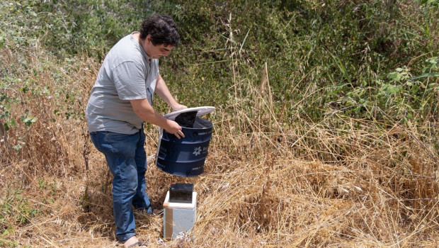 Colocación de trampa para el seguimiento y control del virus del Nilo Occidental