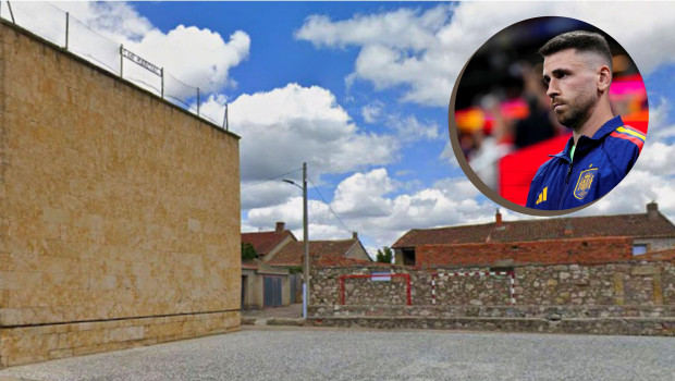 El frontón de San Marcial del Vino donde Unai Simón jugaba de pequeño