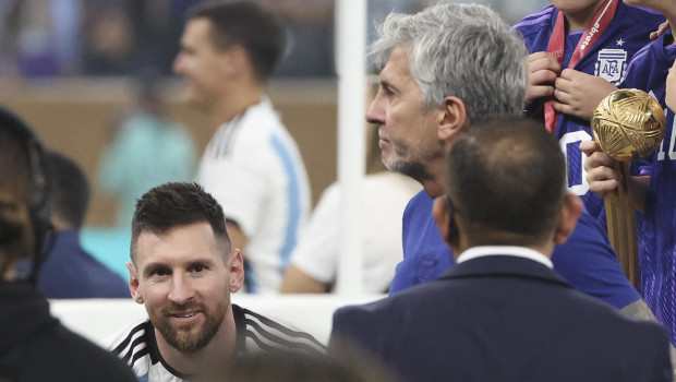 Leo Messi, junto a su padre Jorge, en una imagen de archivo