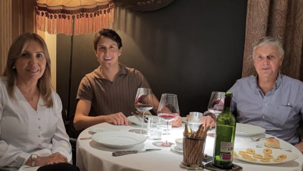 Andrés Roca Rey con sus padres este fin de semana