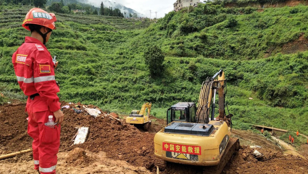 Imagen de archivo de un equipo de rescate en China
