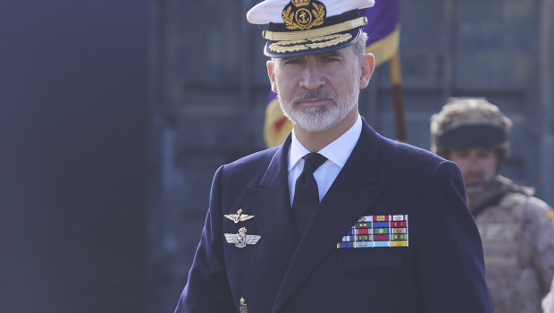 El Rey Felipe VI durante la visita a las instalaciones de la Fuerza de Infantería de Marina en San Fernando, a 16 de diciembre de 2022 en Sevilla (Andalucía, España). El Rey Felipe VI realiza una visita a las instalaciones del Tercio de Armada (TEAR) y del Tercio Sur (TERSUR) de la Fuerza de Protección, ambas bajo la dependencia de la Fuerza de Infantería de Marina.
Fecha: 16/12/2022.