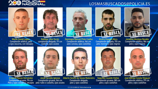 Los diez fugitivos más buscados de España