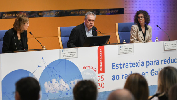 El conselleiro de Sanidade, Antonio Gómez Caamaño, participa en la presentación de la Estrategia Gallega Reduce Radón
REMITIDA / HANDOUT por MONICA ARCAY CARRO
Fotografía remitida a medios de comunicación exclusivamente para ilustrar la noticia a la que hace referencia la imagen, y citando la procedencia de la imagen en la firma
07/11/2024