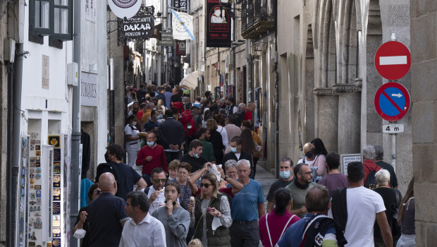 Una calle de Santiago de Compostela