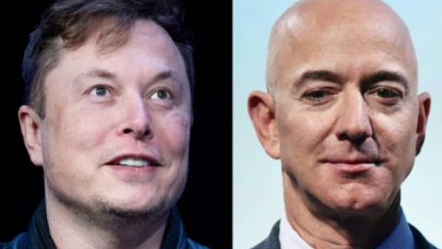 Montaje Elon Musk y Jeff Bezos