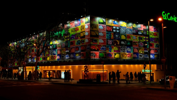 Obra de Gordillo en el Corte Inglés de Serrano