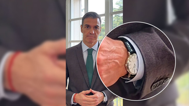 Imagen del reloj de Pedro Sánchez en el vídeo de crítica al PP