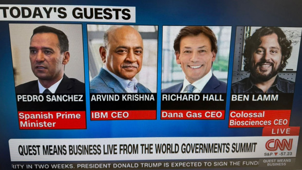 Imagen del programa de la CNN en la que fue entrevistado Pedro Sánchez