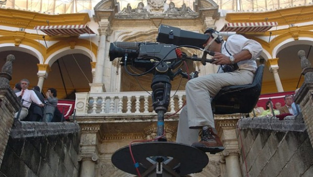 Cámara de Canal Sur, en la Real Maestranza de Sevilla
