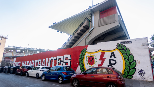 Fachada del Estadio de Vallecas, a 29 de julio de 2026