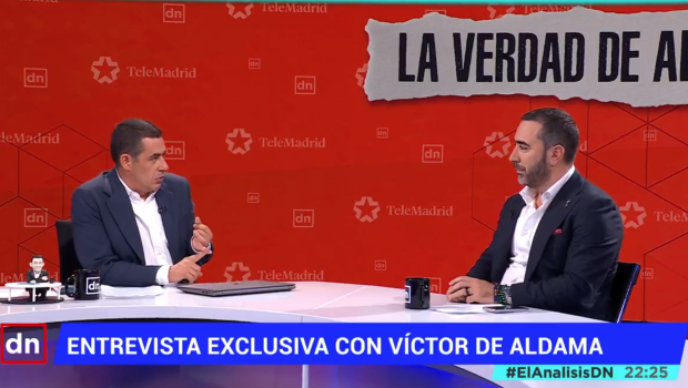 Antonio Naranjo, durante su entrevista con Víctor de Aldama 'El análisis: Diario de la Noche'