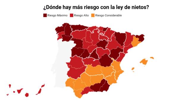 Mapa de incidencia de la ley de nietos