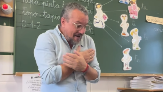 El maestro Juan González Caballero que estuvo allí