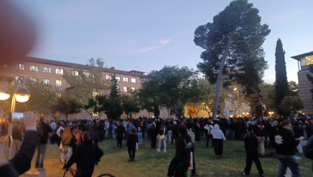 Protesta contra Vito Quiles en Zaragoza