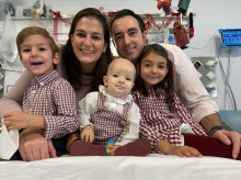 La familia de Belén y Carlos, y sus hijos Carmen, Lucas y Juan