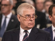 El príncipe Andrés, durante el acto en memoria del Duque de Edimburgo el 29 de marzo de 2022